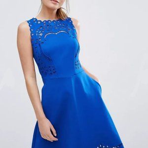 Ted Baker Skater Dress in Royal Blue